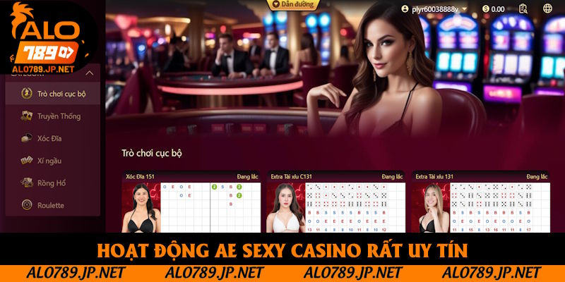 AE Sexy Casino: Sảnh Cược Game Bài Đỉnh Cao Tại Nhà Cái Alo789 2 Hoạt động AE Sexy Casino rất uy tín