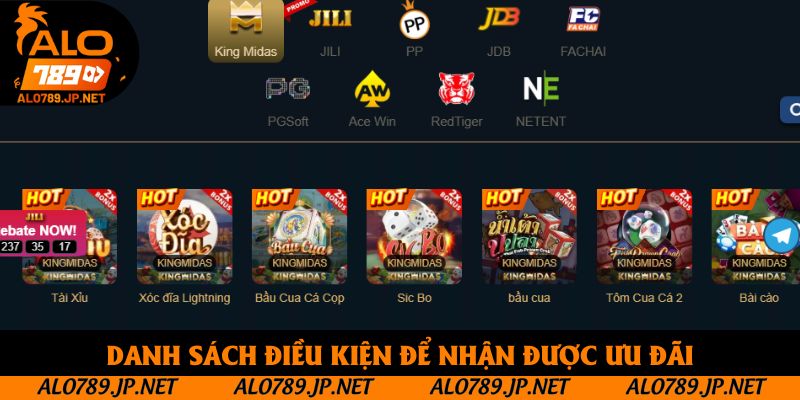 Danh sách điều kiện cần để nhận được ưu đãi